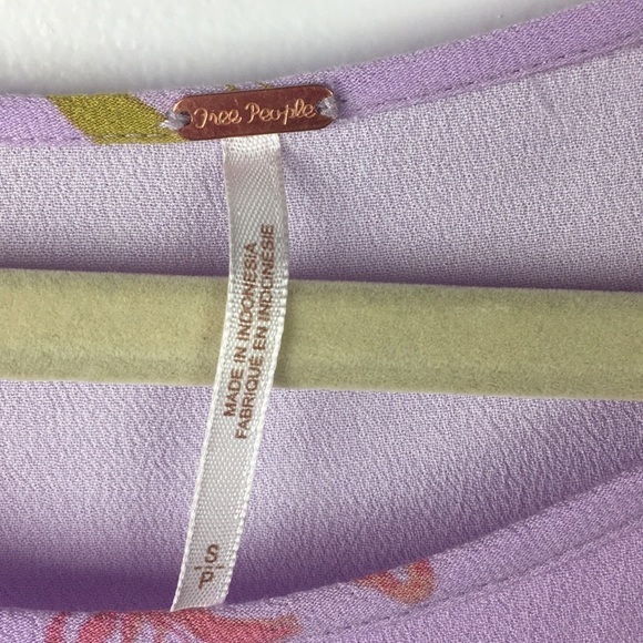 Free People Clear Skies Floral Tunic Top Boho S - Picture 6 of 7